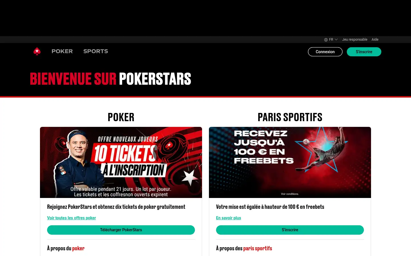 Screenshot of pokerstars.uk