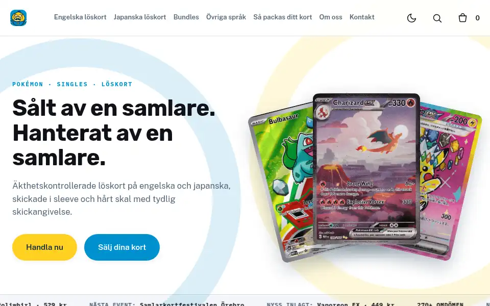 Screenshot of pokestasch.se