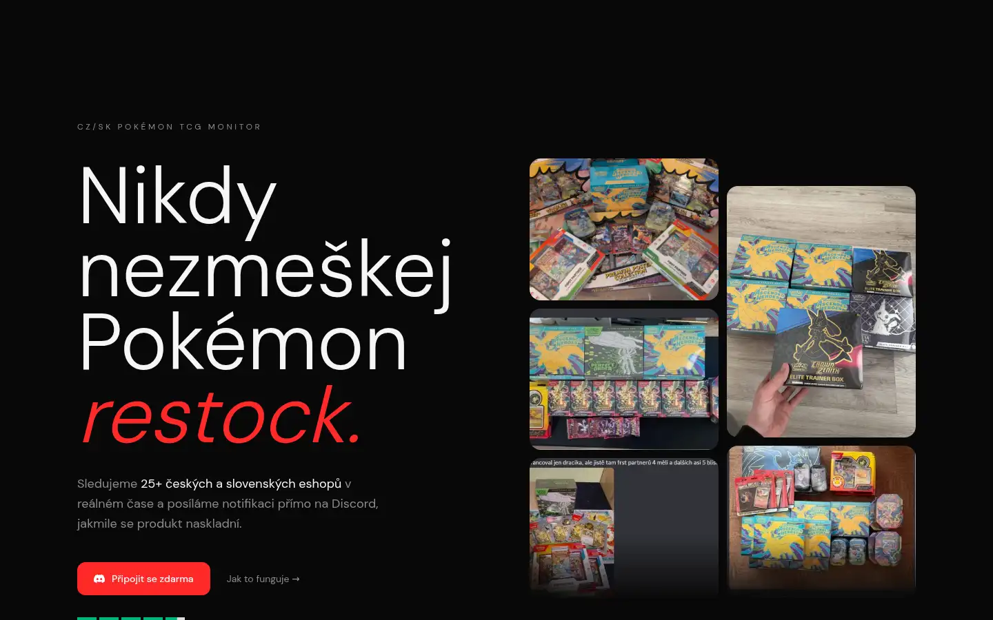 Screenshot of poketrack.cz