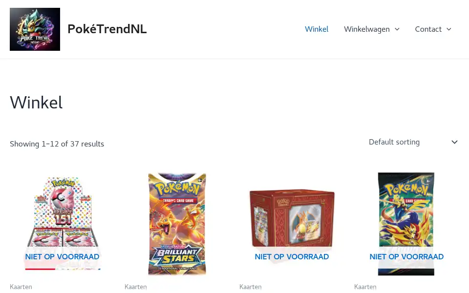 Screenshot of poketrendnl.nl