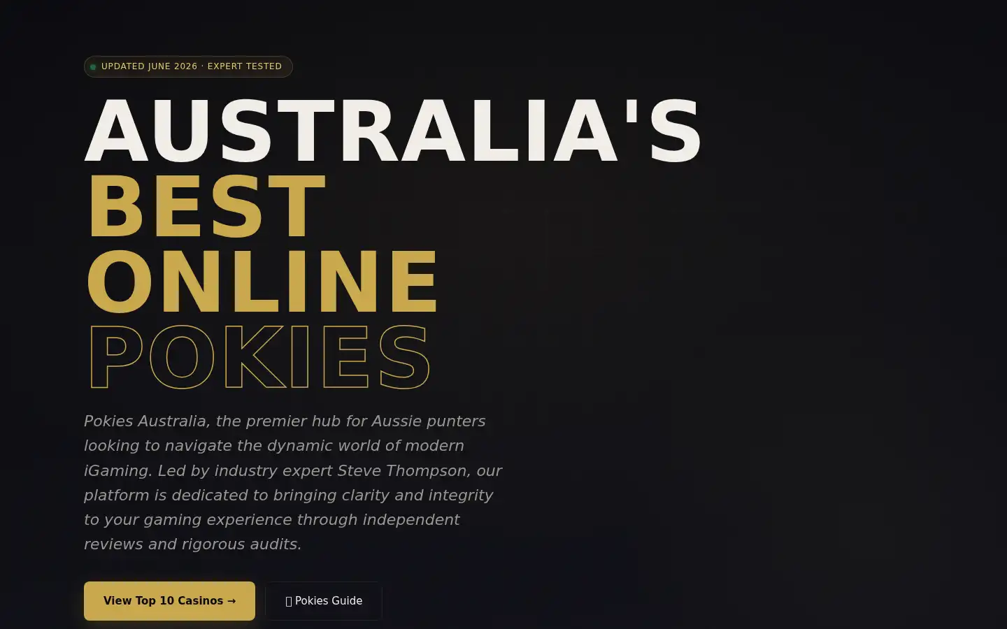 Screenshot of pokiesaustralia.com
