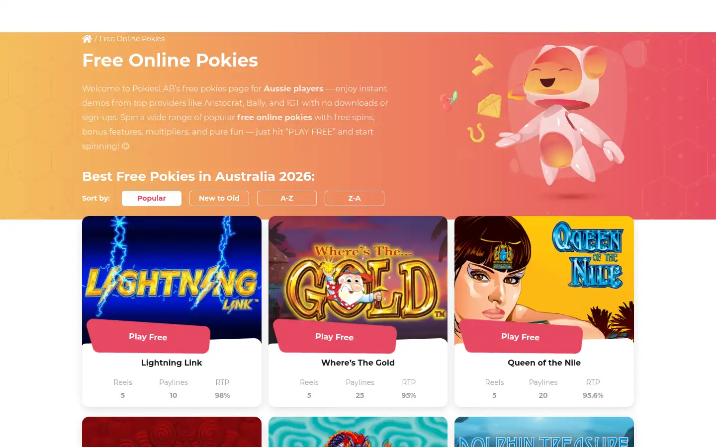 Screenshot of pokieslab.com
