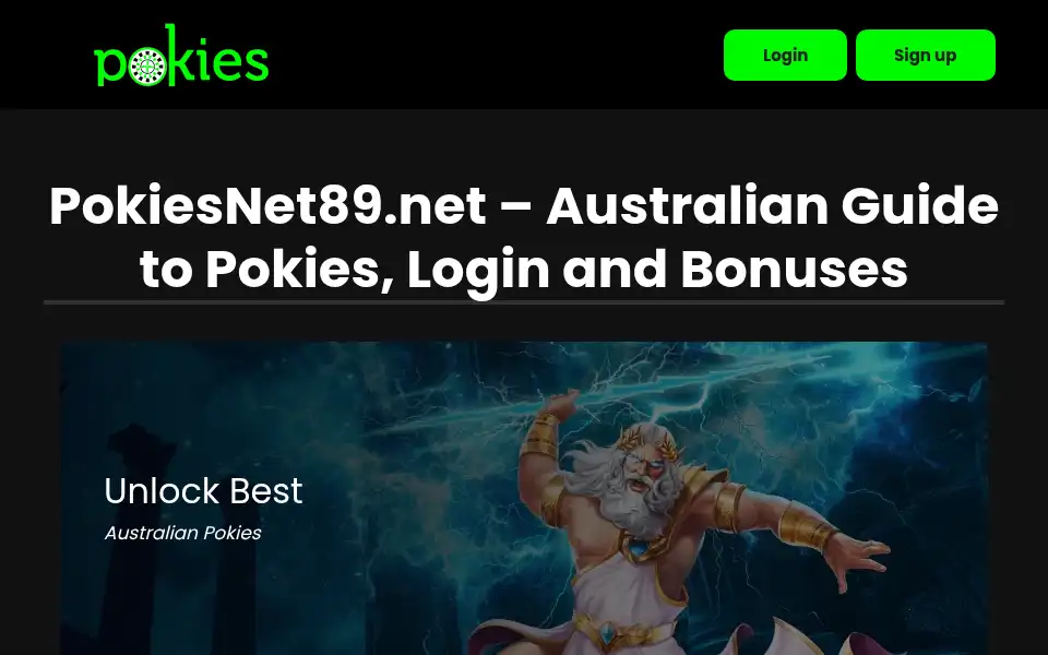 Screenshot of pokiesnet89.net