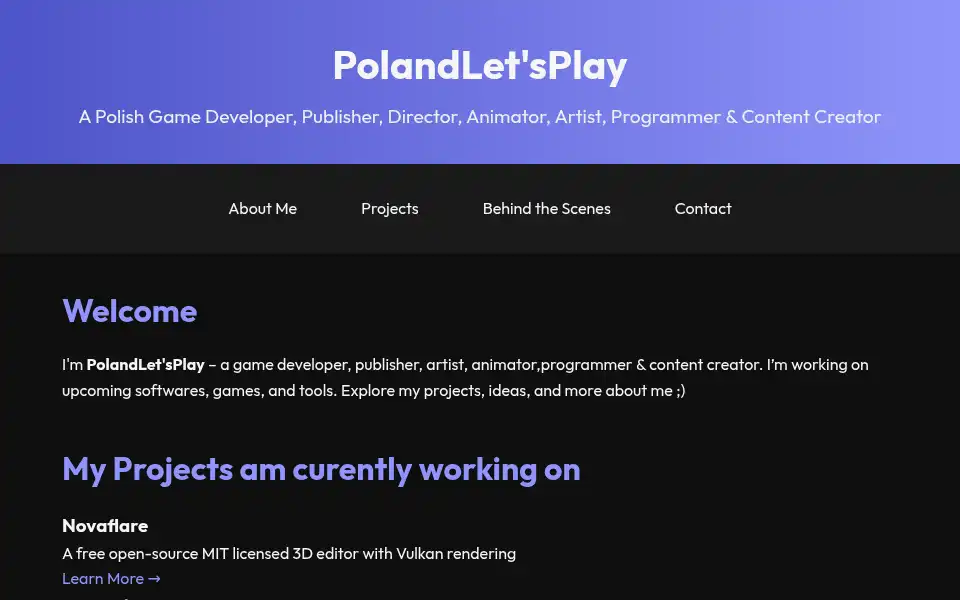 Screenshot of polandletsplay.dev