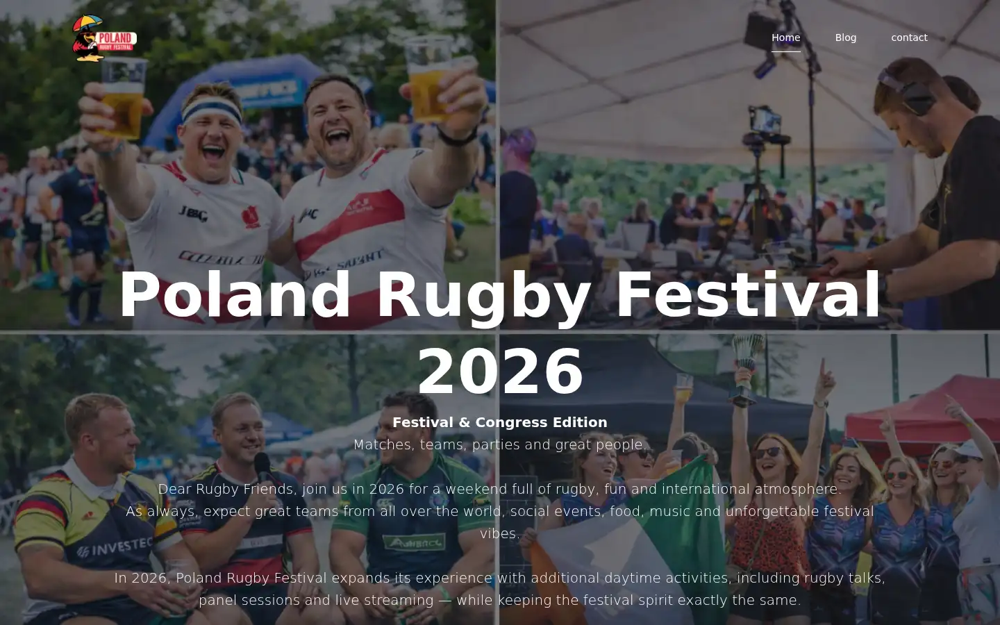 Screenshot of polandrugbyfestival.com