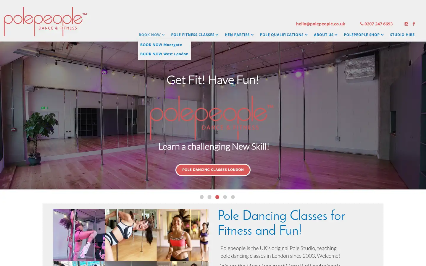 Screenshot of polepeople.co.uk