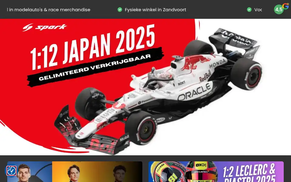 Screenshot of poleposition.nl
