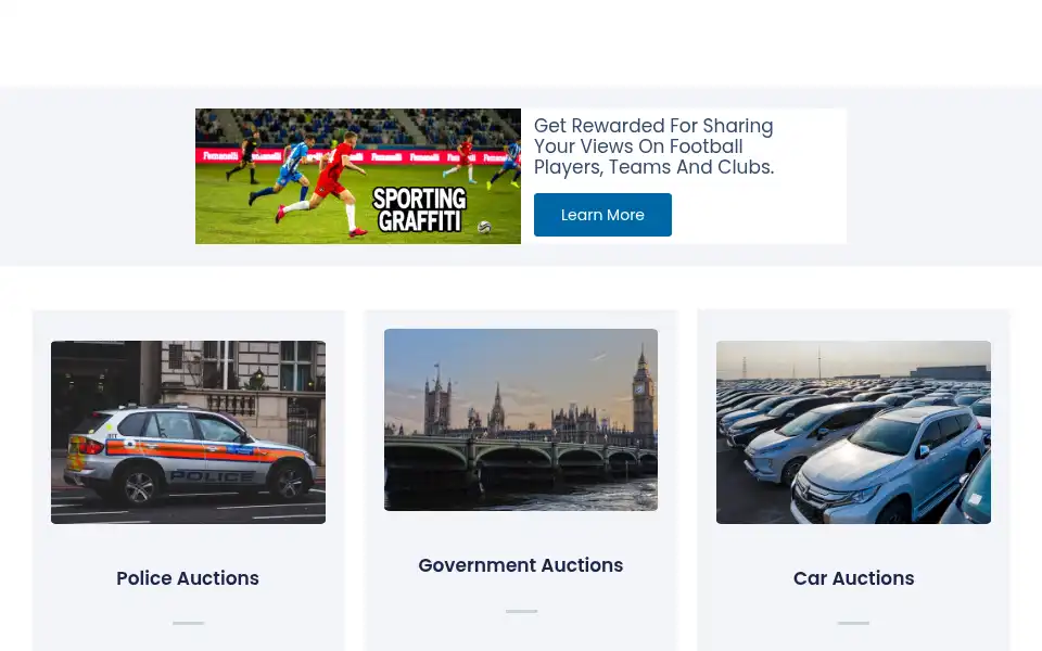 Screenshot of police-auctions.org.uk
