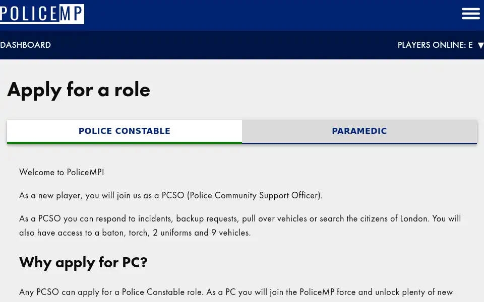 Screenshot of policemp.com