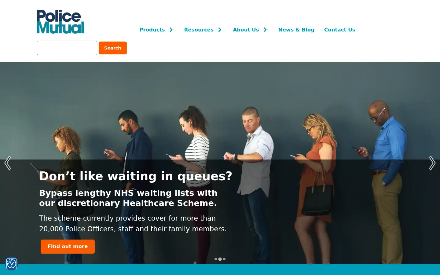 Screenshot of policemutual.co.uk