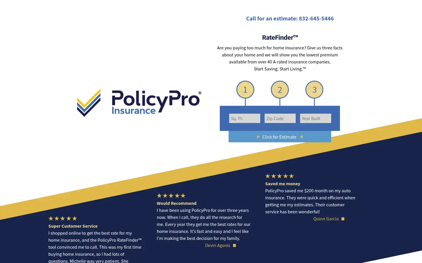 Screenshot of policypro.com