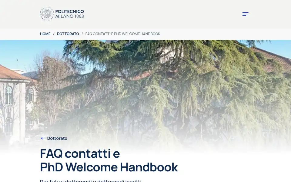 Screenshot of polimi.it