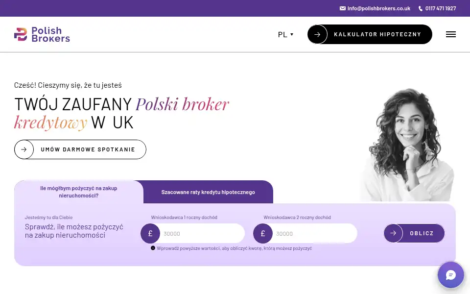 Screenshot of polishbrokers.co.uk
