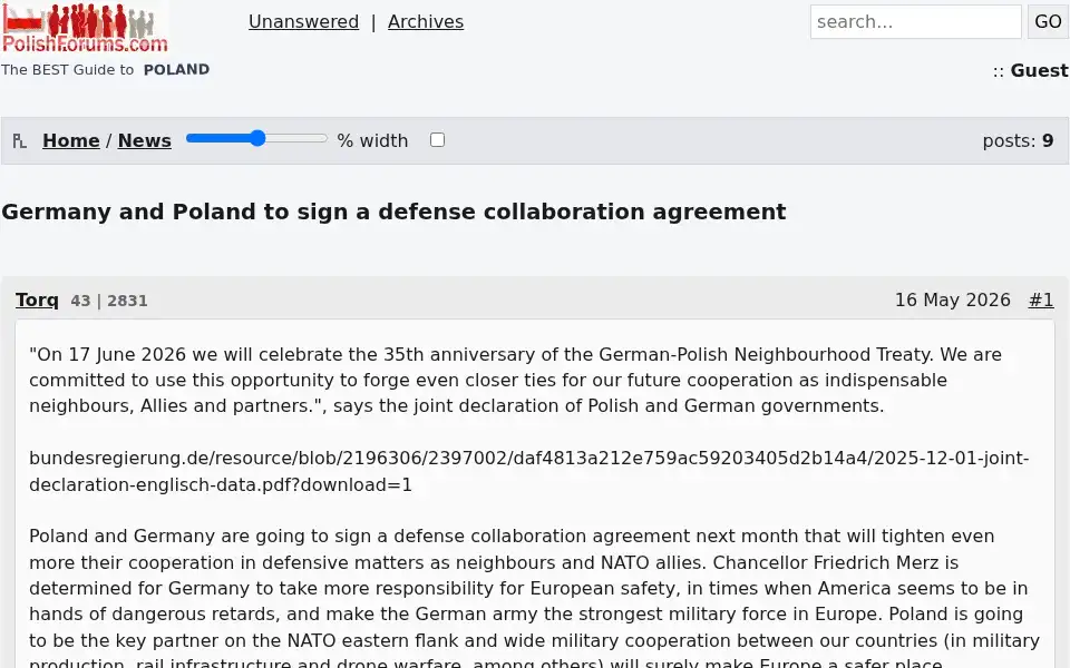 Screenshot of polishforums.com