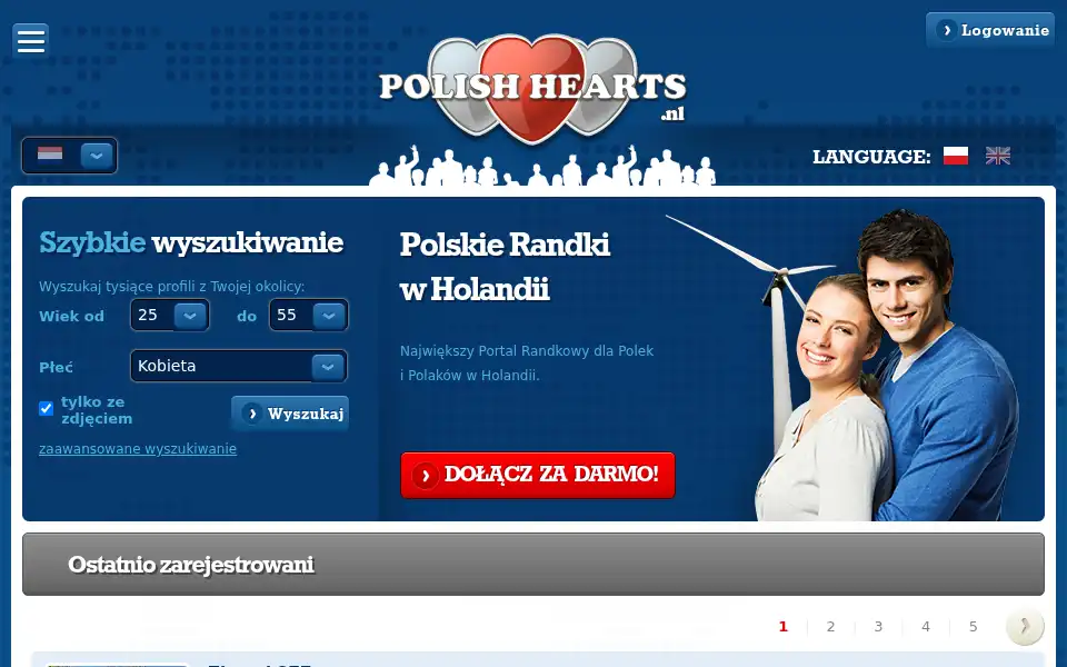 Screenshot of polishhearts.nl