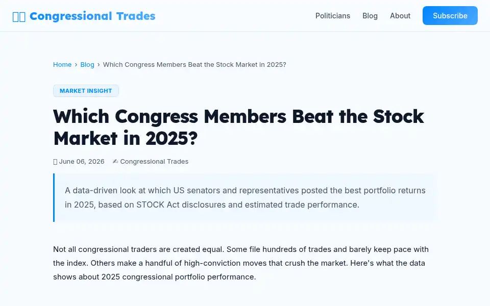 Screenshot of politicalstocks.eu