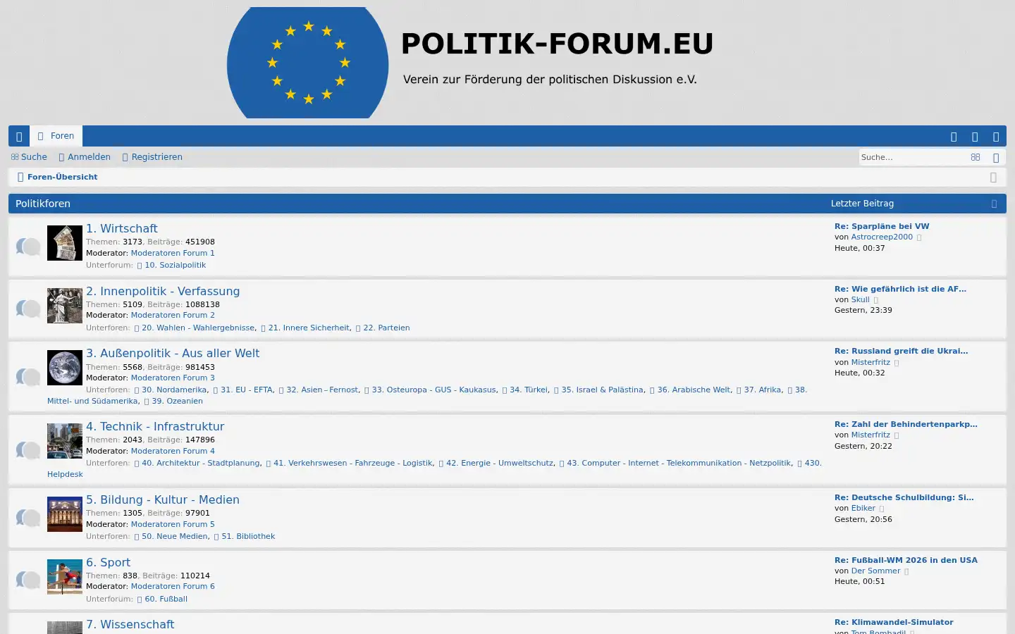 Screenshot of politik-forum.eu