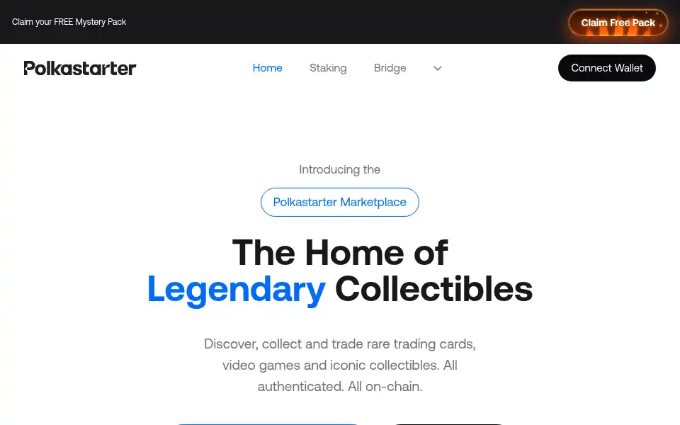 Screenshot of polkastarter.com