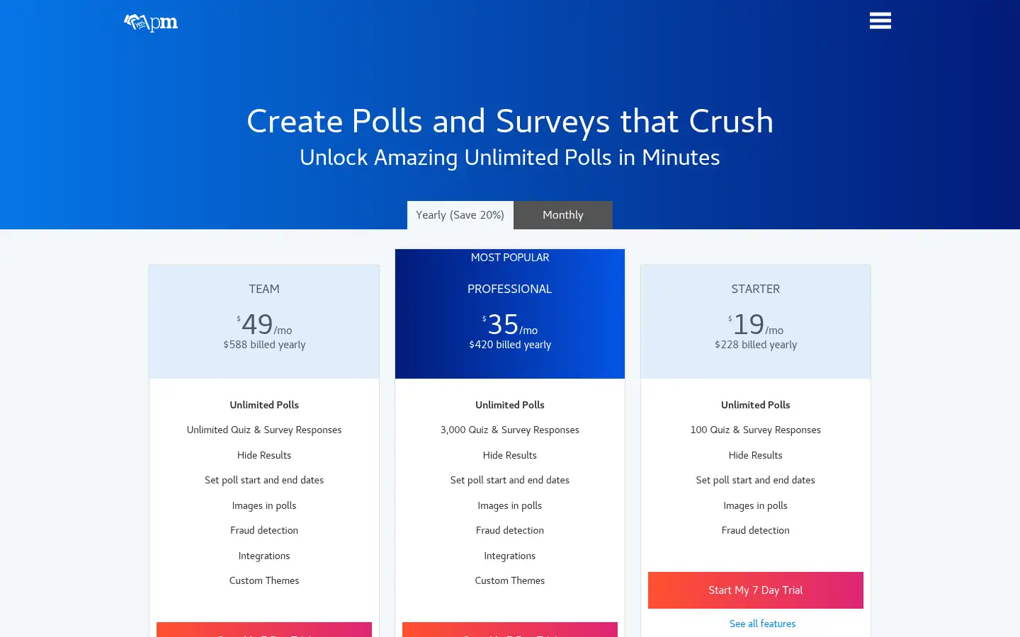 Screenshot of poll-maker.com