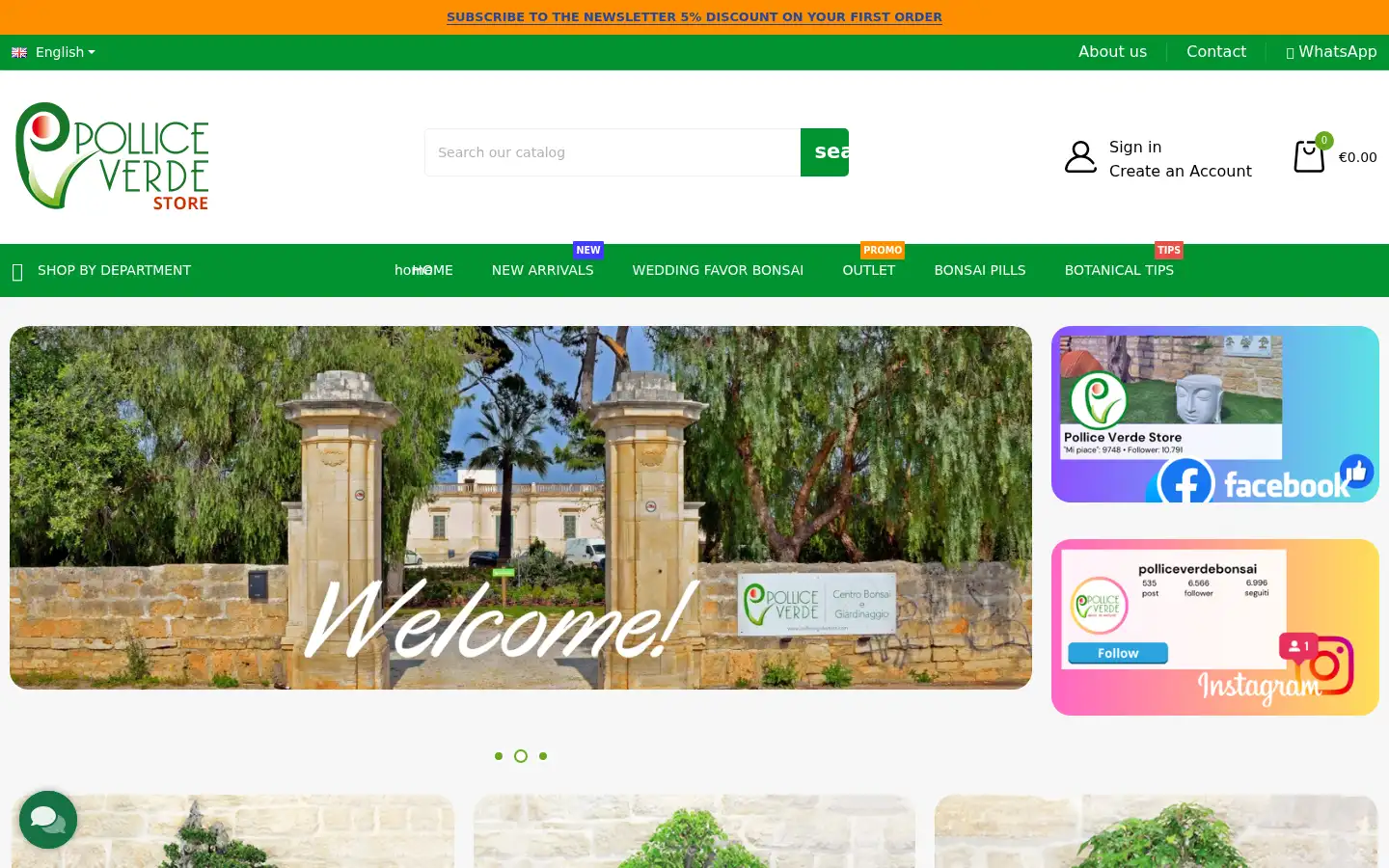 Screenshot of polliceverdestore.com