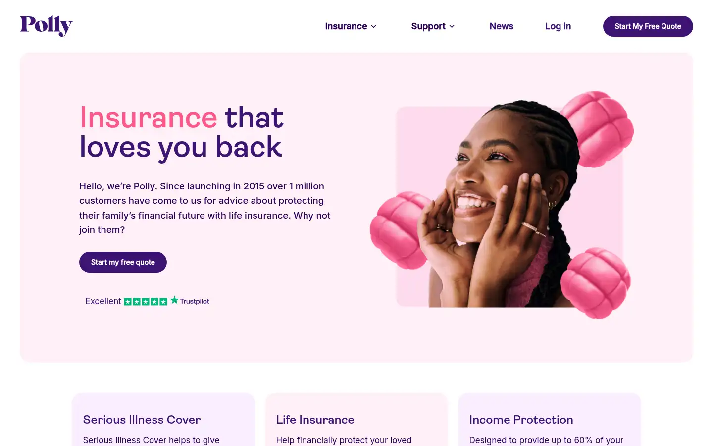 Screenshot of polly.co.uk