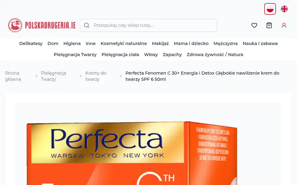 Screenshot of polskadrogeria.ie
