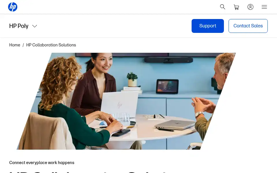 Screenshot of polycom.com