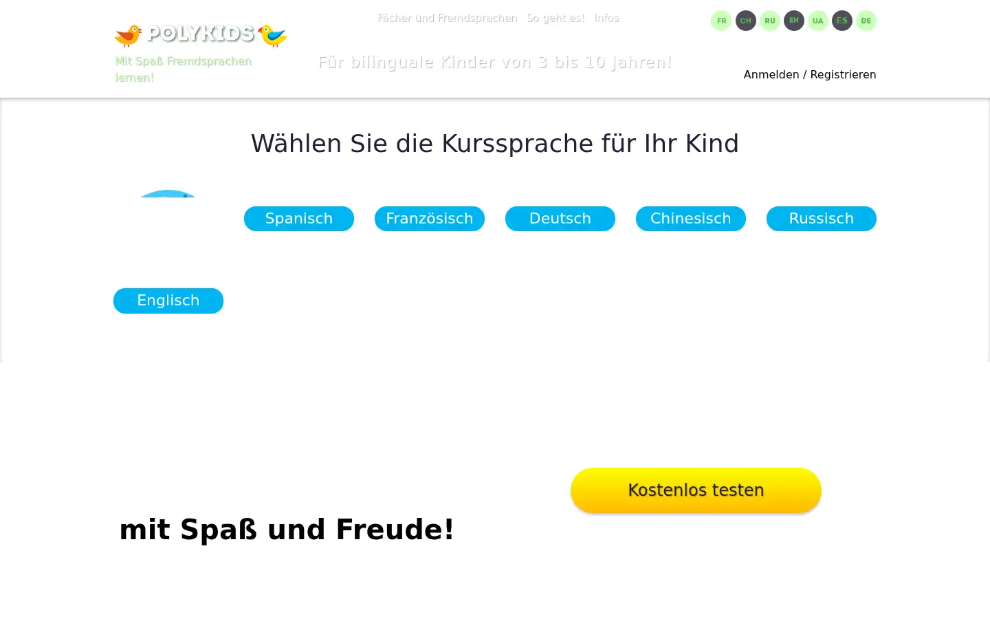 Screenshot of polykids.eu