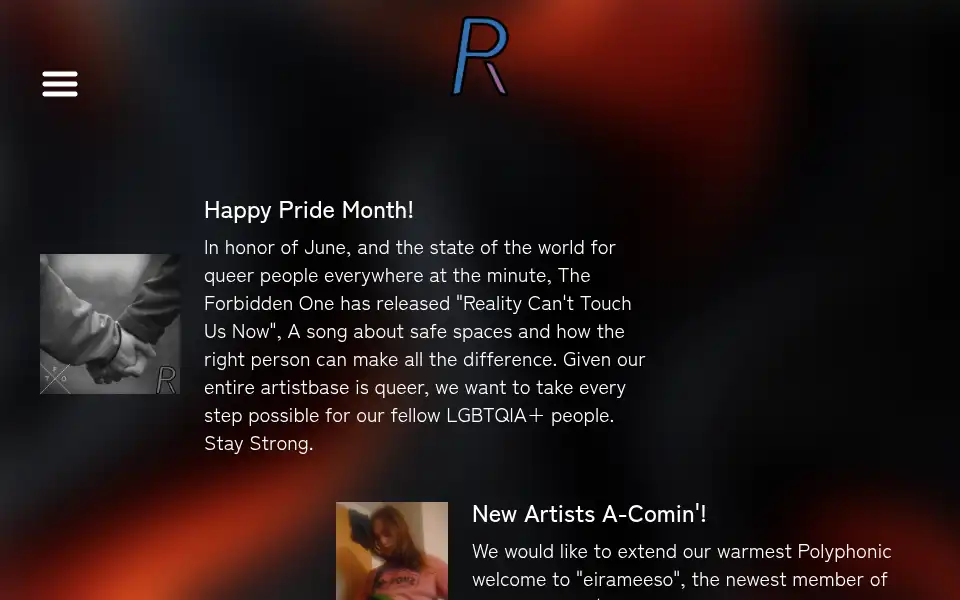 Screenshot of polyphonicrecords.co.uk