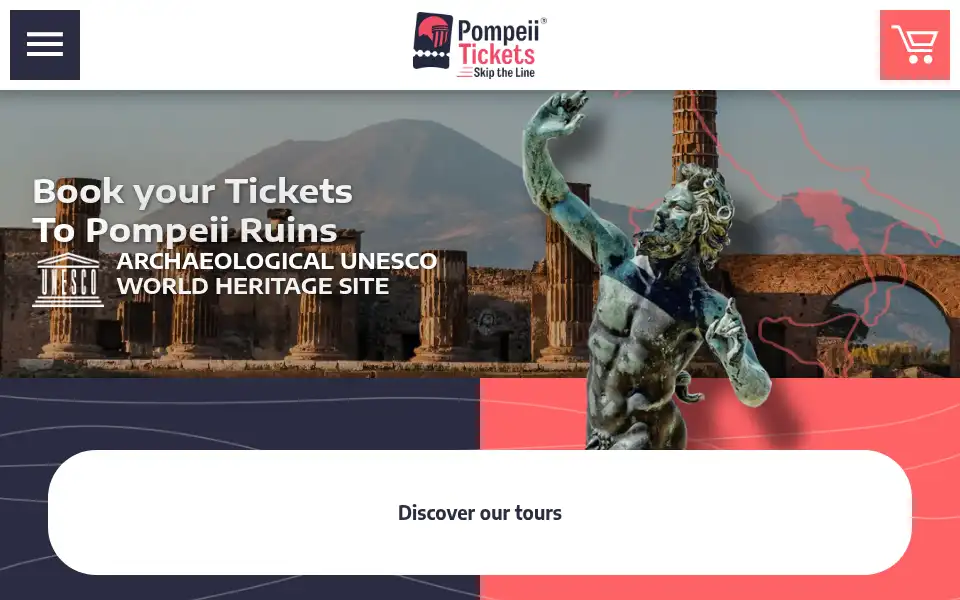 Screenshot of pompeiitickets.com