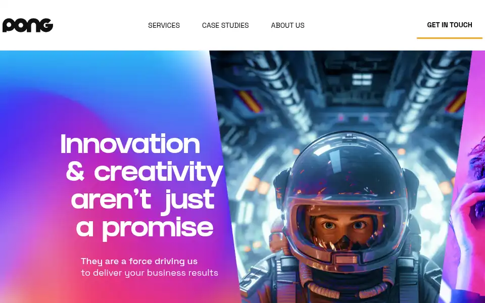 Screenshot of pongagency.com