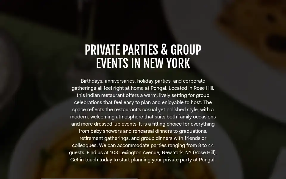 Screenshot of pongalnyc.com