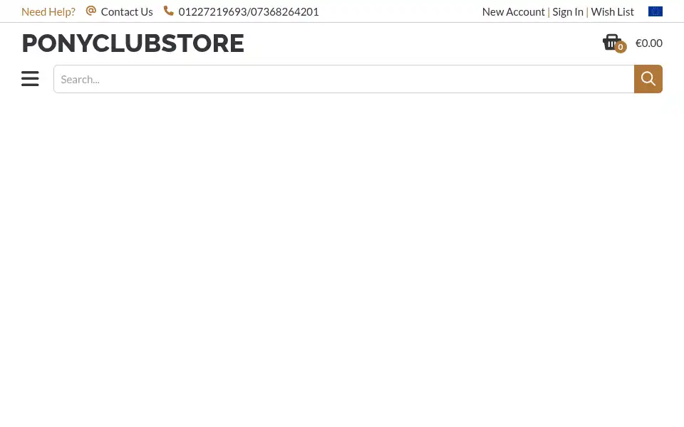 Screenshot of ponyclubstore.co.uk