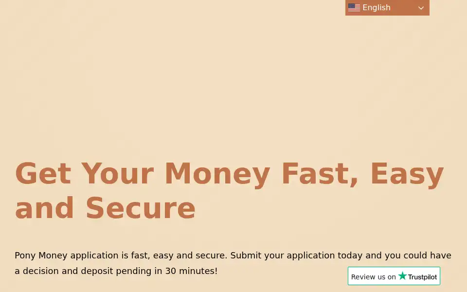 Screenshot of ponymoney.com