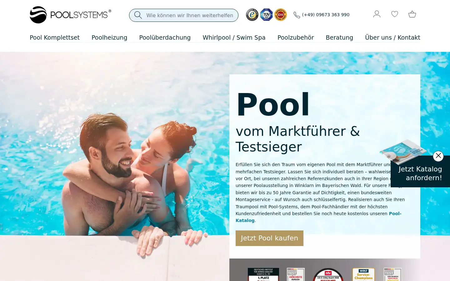 Screenshot of pool-systems.de