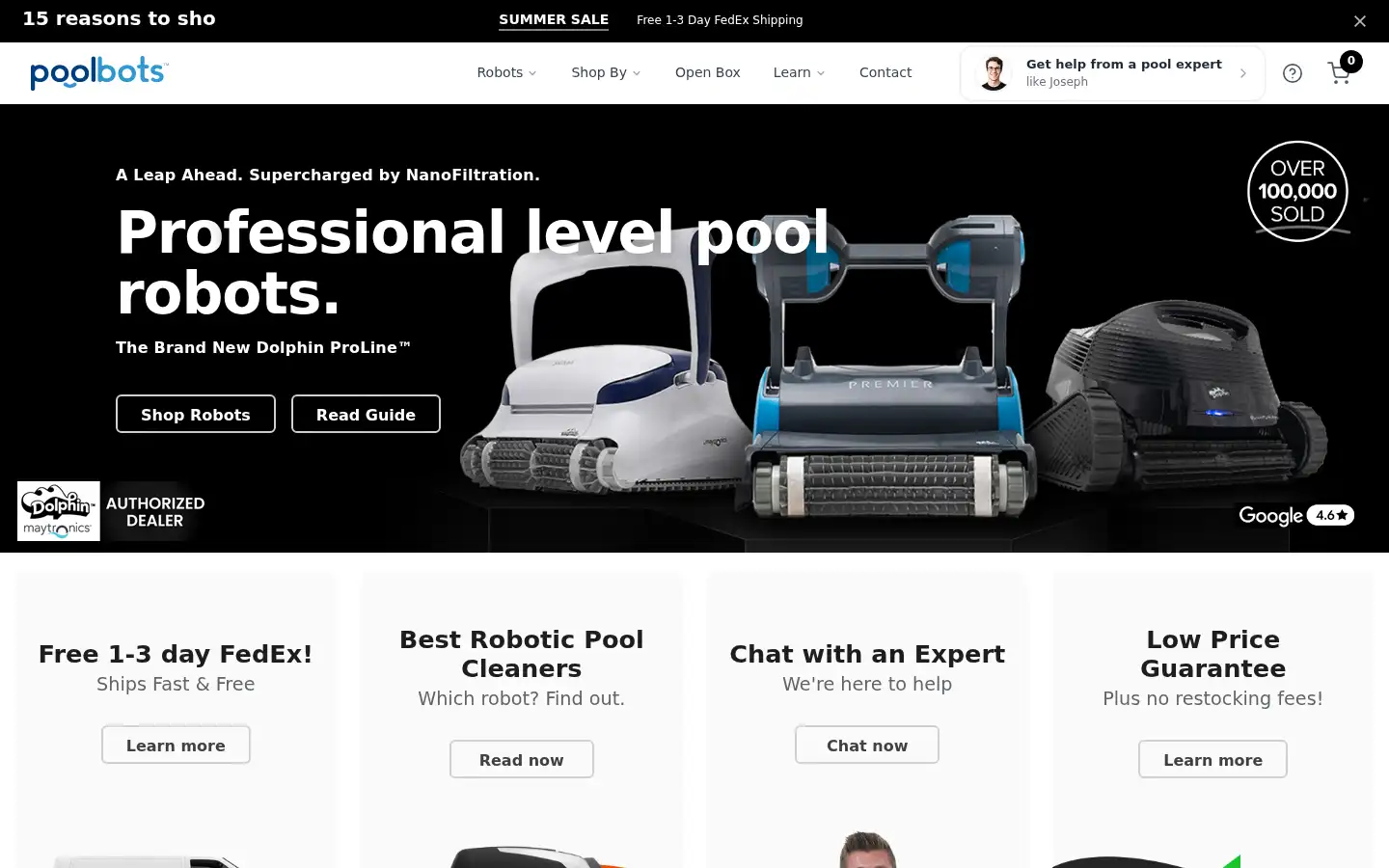 Screenshot of poolbots.com