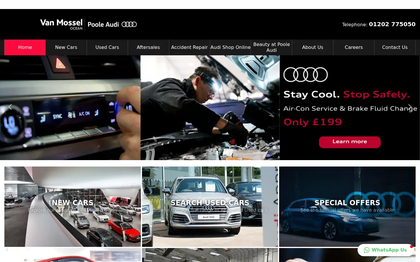 Screenshot of pooleaudi.co.uk