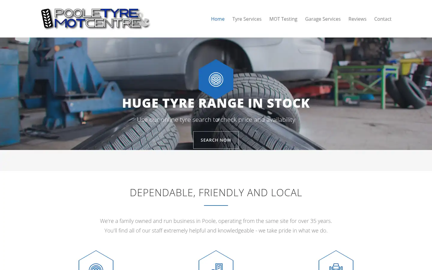 Screenshot of pooletyres.com