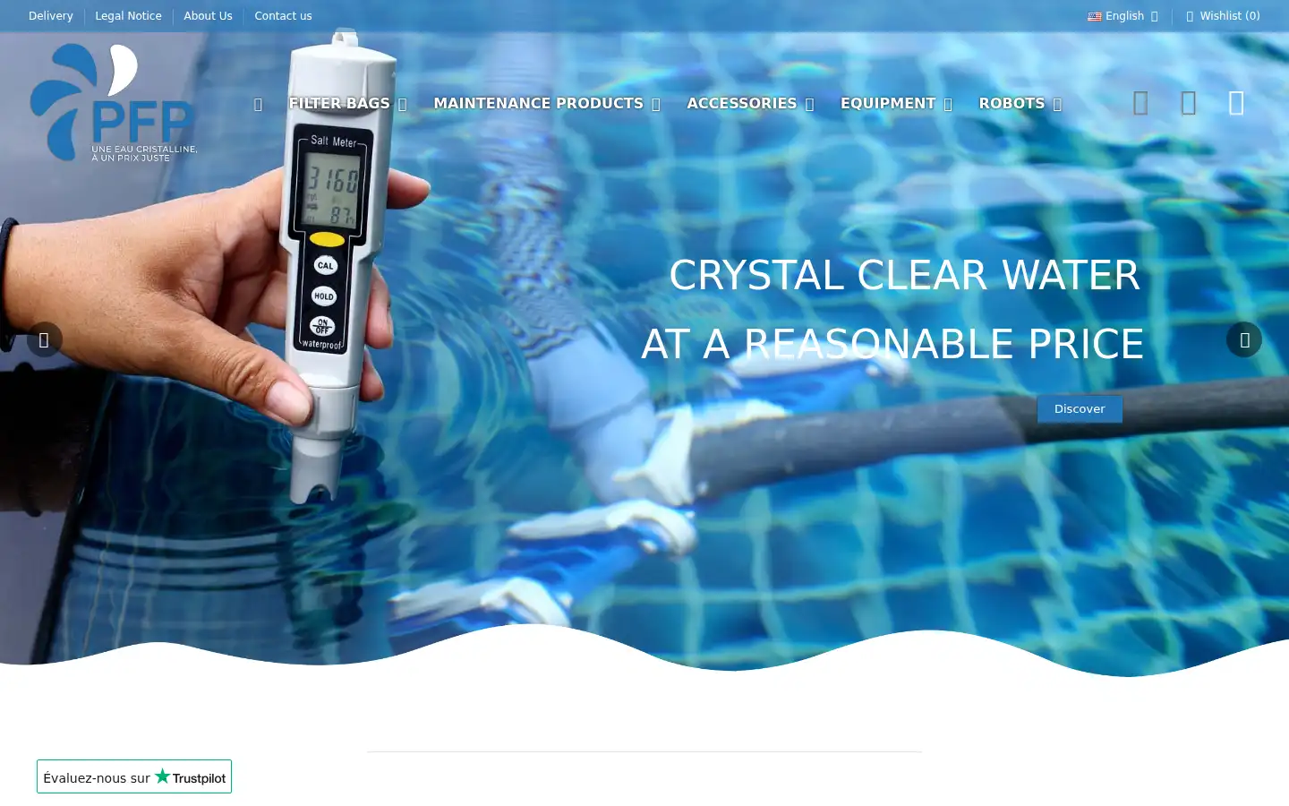 Screenshot of poolfiltersplus.com