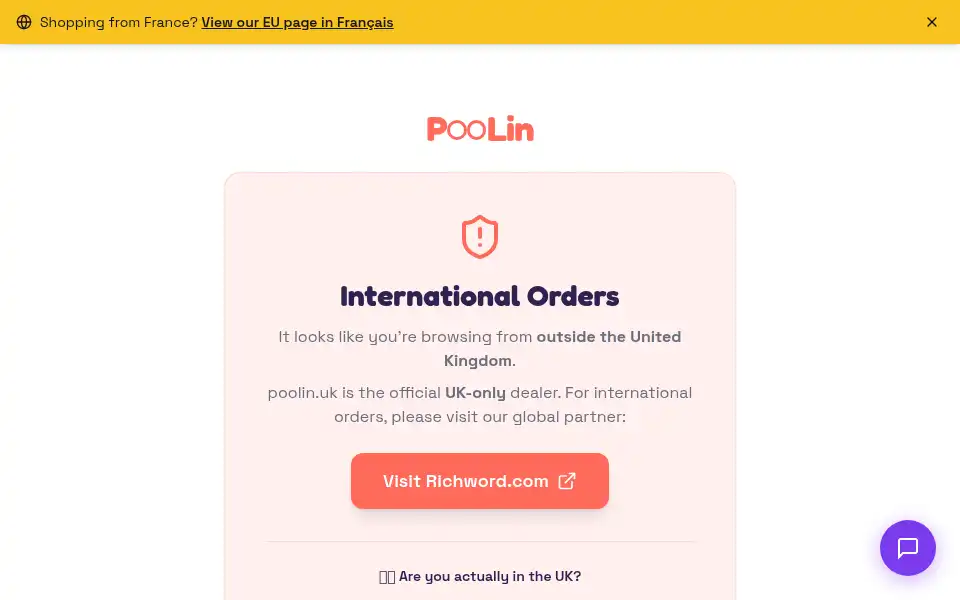 Screenshot of poolin.co.uk