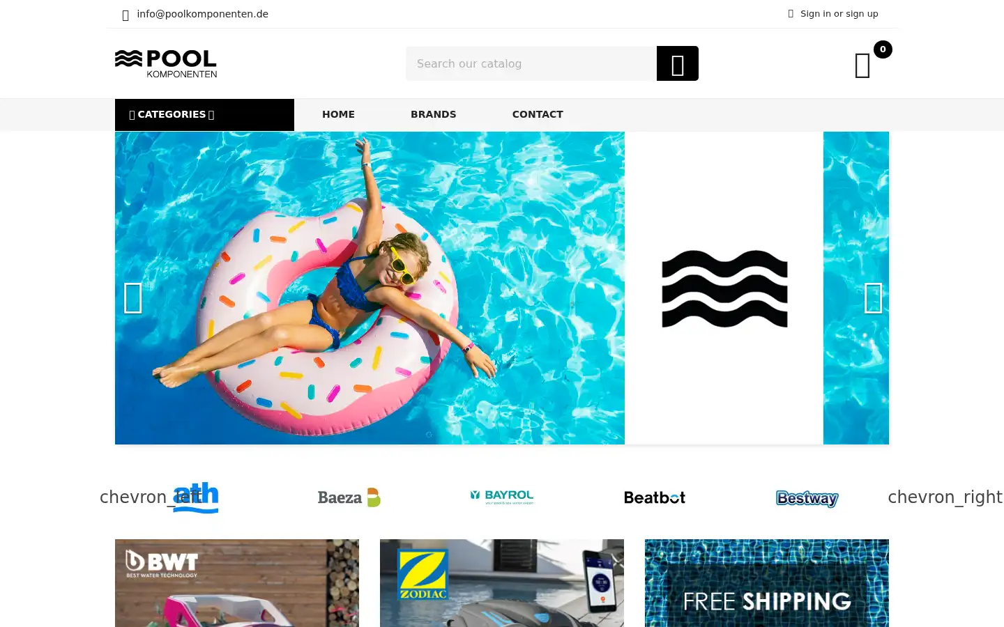 Screenshot of poolkomponenten.de