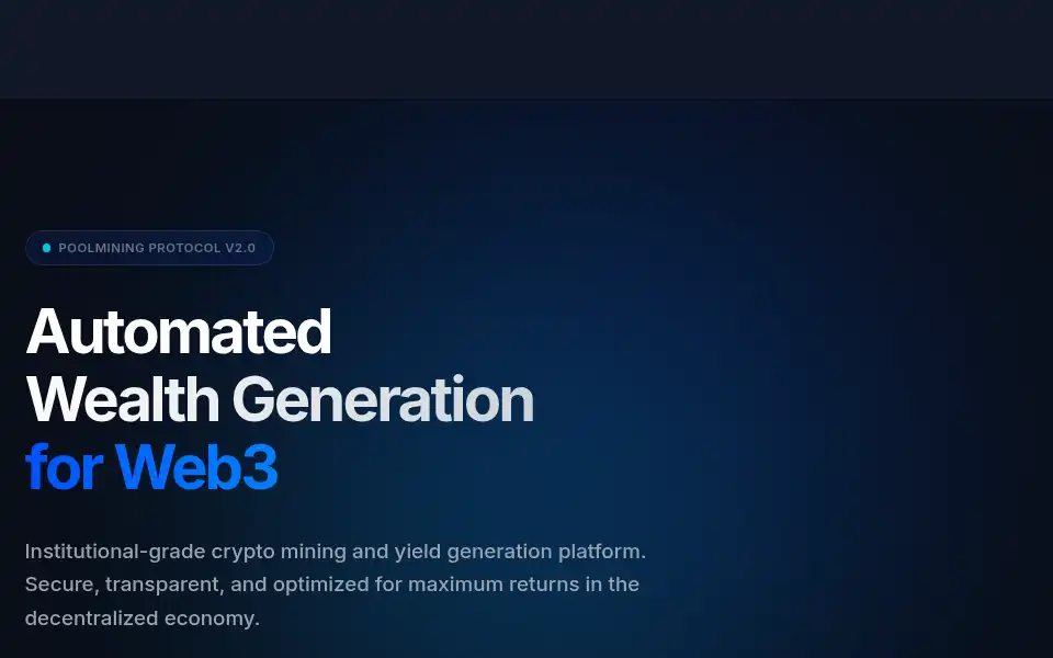 Screenshot of poolmining.cloud