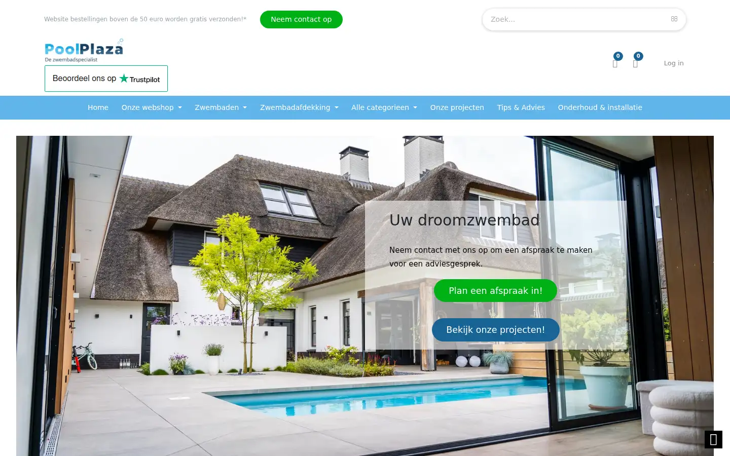 Screenshot of poolplaza.nl
