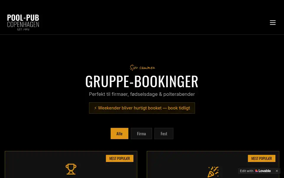 Screenshot of poolpub.dk
