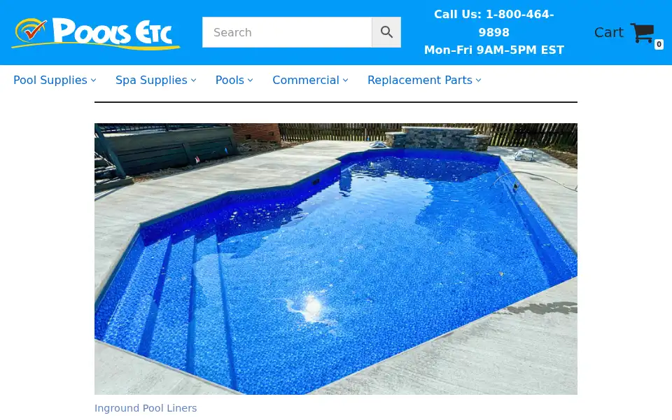Screenshot of poolsinc.com