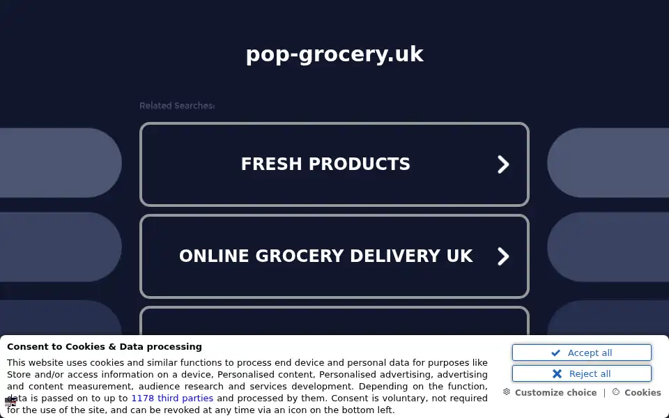 Screenshot of pop-grocery.uk