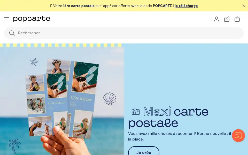 Screenshot of popcarte.com
