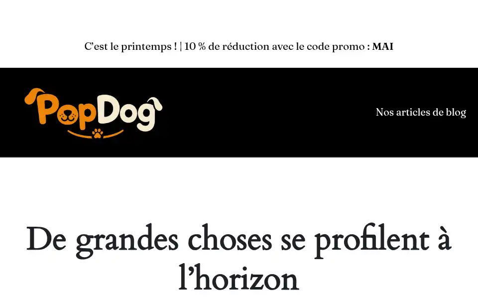 Screenshot of popdog.fr