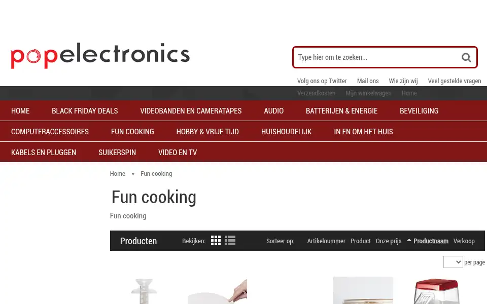 Screenshot of popelectronics.nl