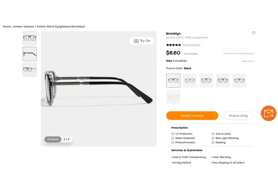 Screenshot of popframes.com